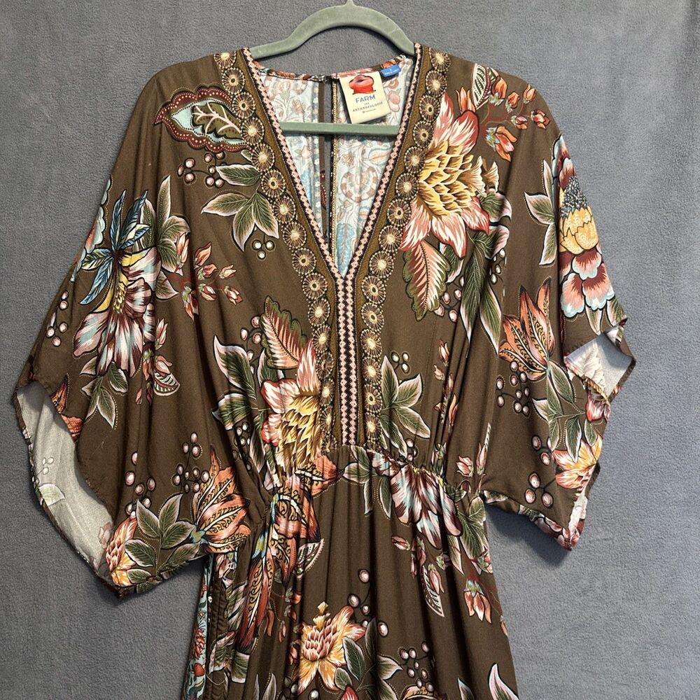 FARM Rio Brown Floral Maxi Dress - Picture 7 of 14